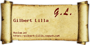 Gilbert Lilla névjegykártya